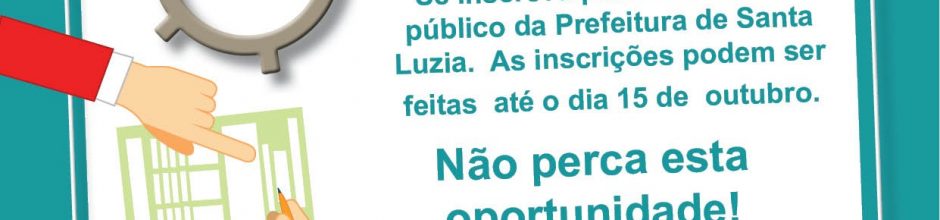 Últimos dias para fazer inscrição no concurso público